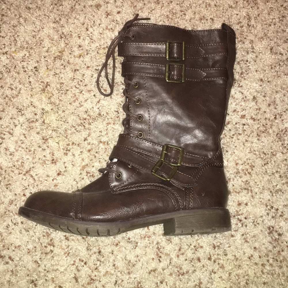 Brown Combat Boots